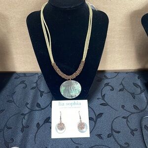 Lia Sophia necklace and earring set